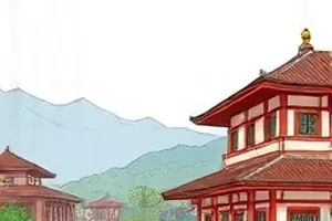 炉火映照下的旧剑鞘，火星在暗处飞散